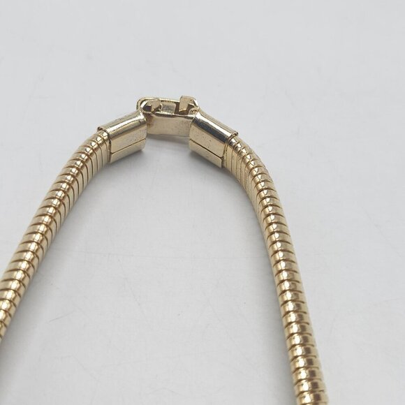 Vintage Egyptian Revival Gold-Tone Snake Chain Necklace 17 in - Picture 4 of 7